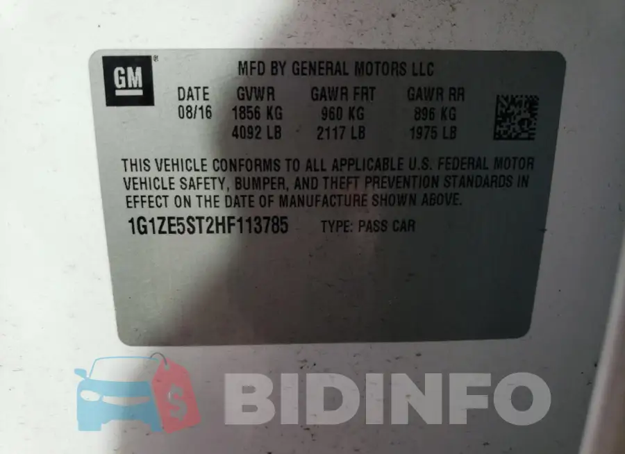 1G1ZE5ST2HF113785 Photo# 12