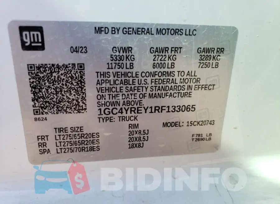 1GC4YREY1RF133065 Photo# 13