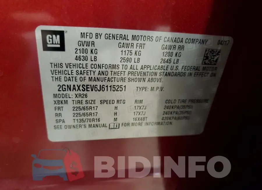2GNAXSEV6J6115251 Photo# 12