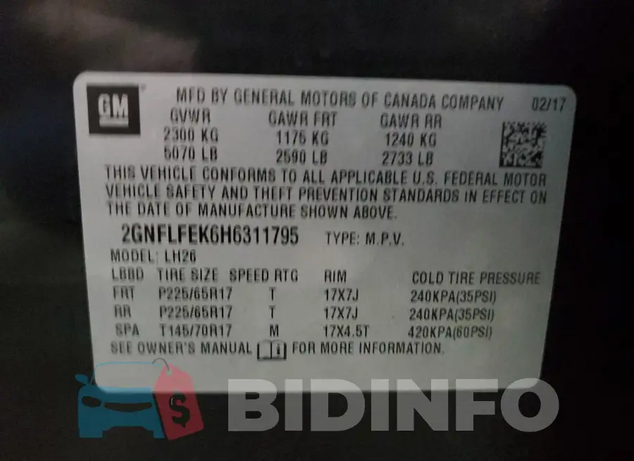 2GNFLFEK6H6311795 Photo# 13