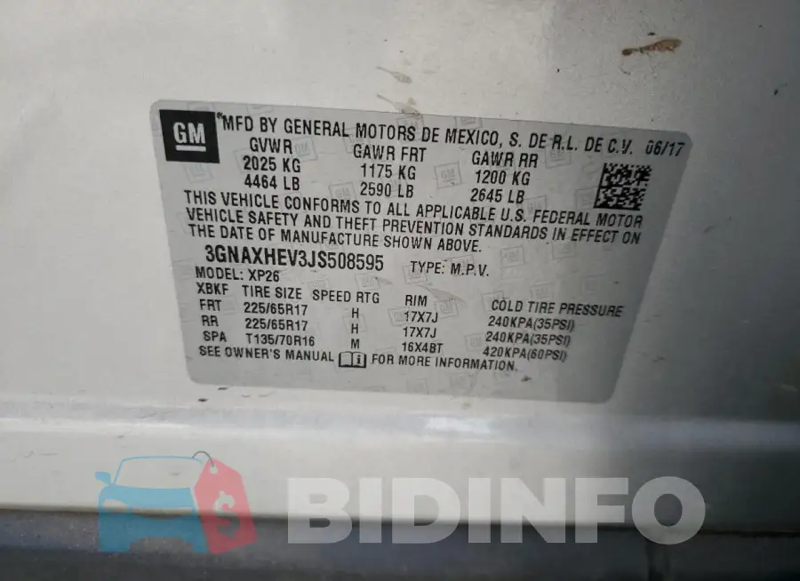 3GNAXHEV3JS508595 Photo# 13