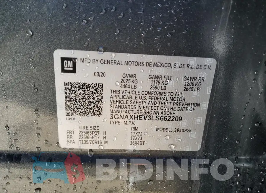 3GNAXHEV3LS662209 Photo# 12