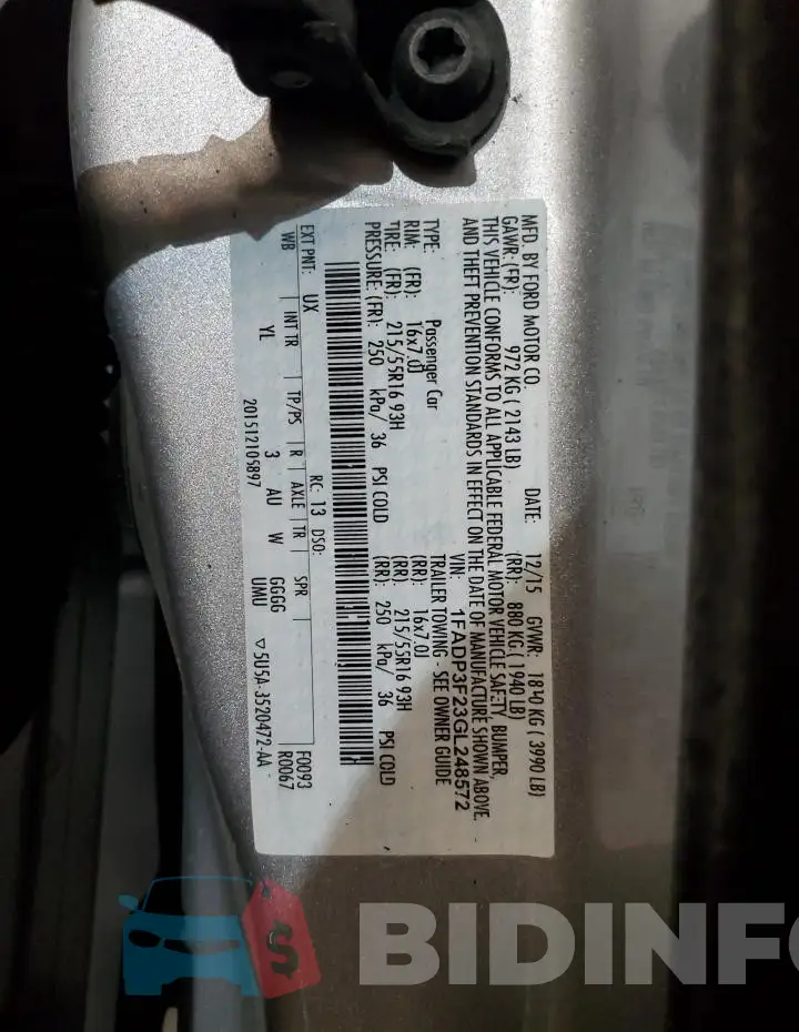 1FADP3F23GL248572 Photo# 12