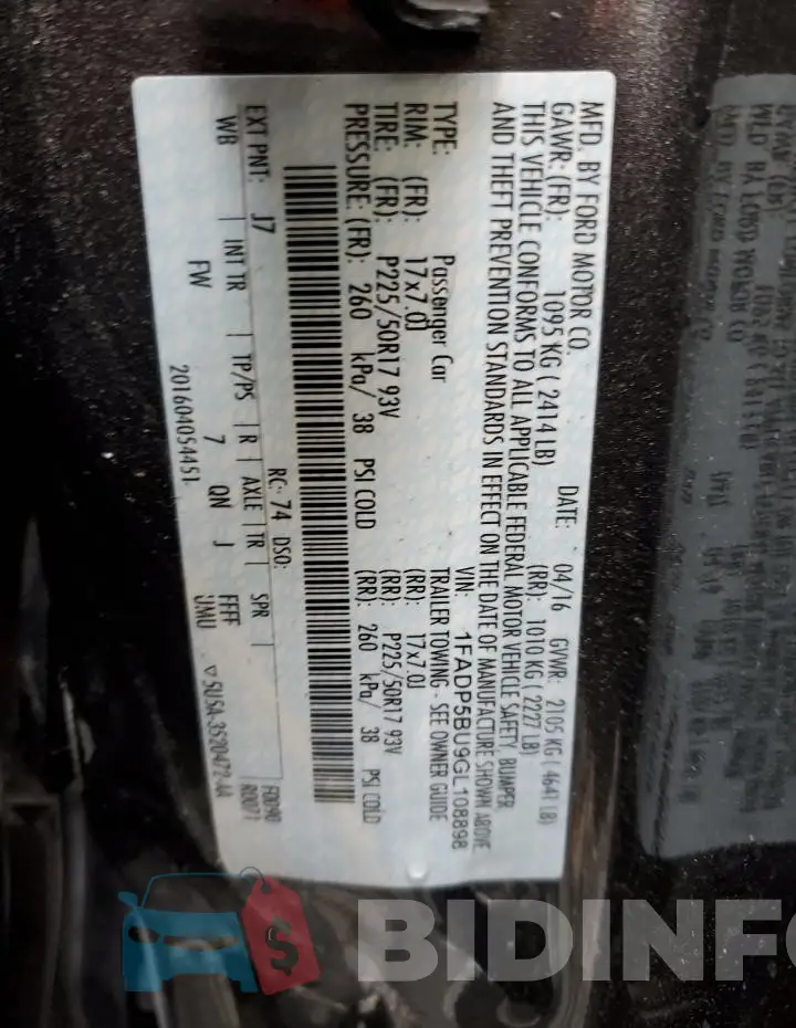 1FADP5BU9GL108898 Photo# 12