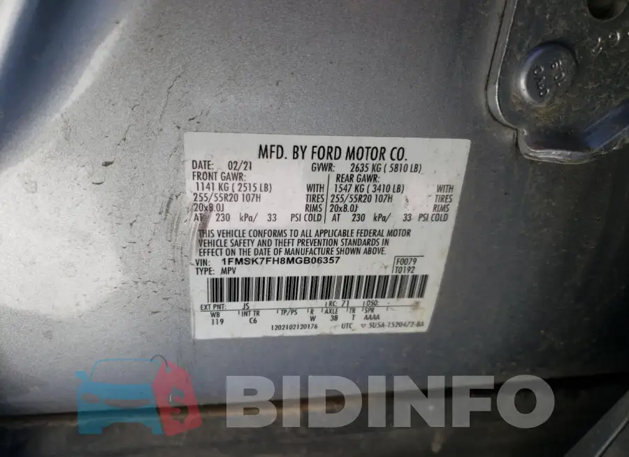 1FMSK7FH8MGB06357 Photo# 13