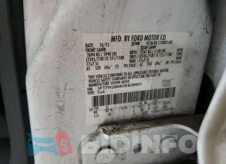 1FT7W2B66GEB29903 Photo# 12