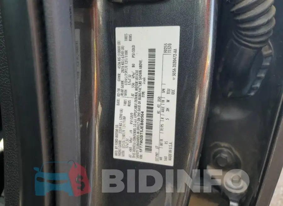 1FT7W2BT5JEB80564 Photo# 12