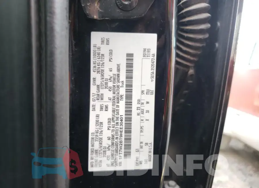 1FT7W2BT9HEE30401 Photo# 12