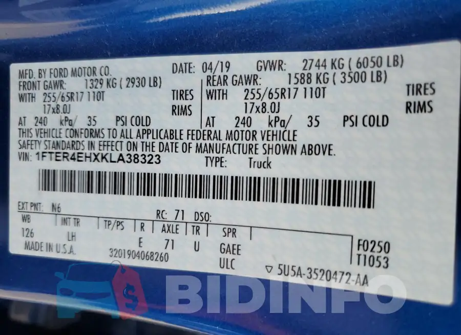 1FTER4EHXKLA38323 Photo# 12