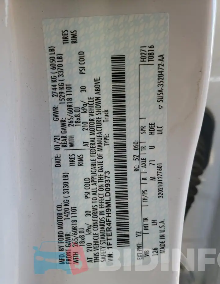 1FTER4FH9MLD09373 Photo# 12