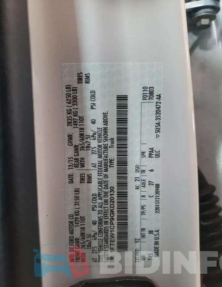 1FTEW1CP9GKD20130 Photo# 12