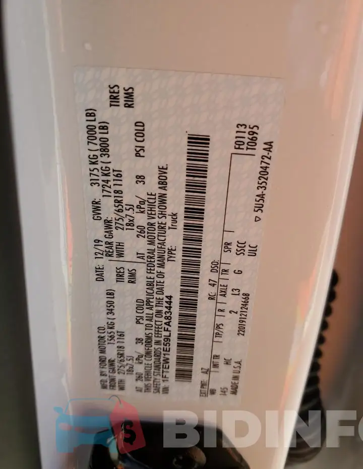 1FTEW1E59LFA83444 Photo# 12