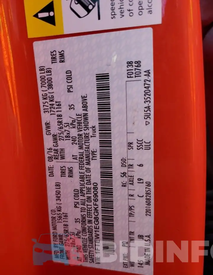 1FTEW1EG8GKF69080 Photo# 12