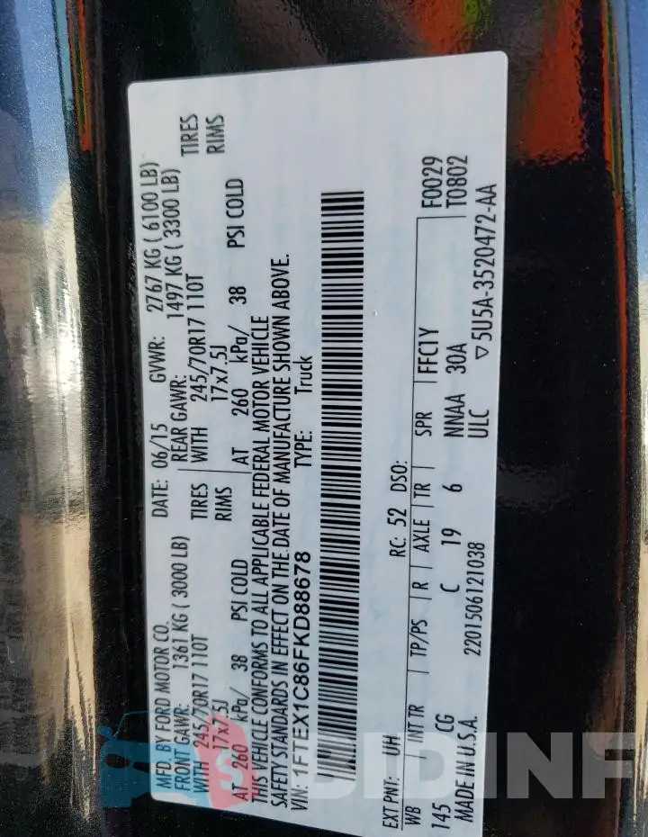 1FTEX1C86FKD88678 Photo# 12
