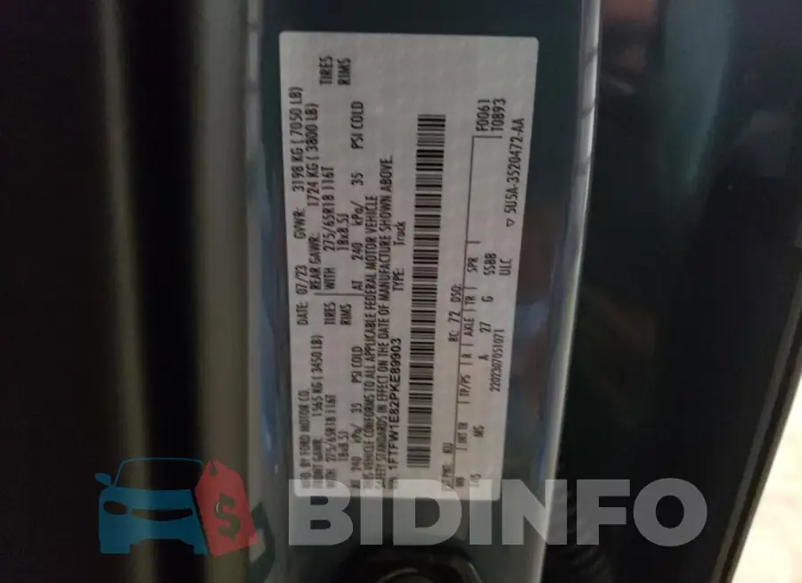 1FTFW1E82PKE89903 Photo# 12