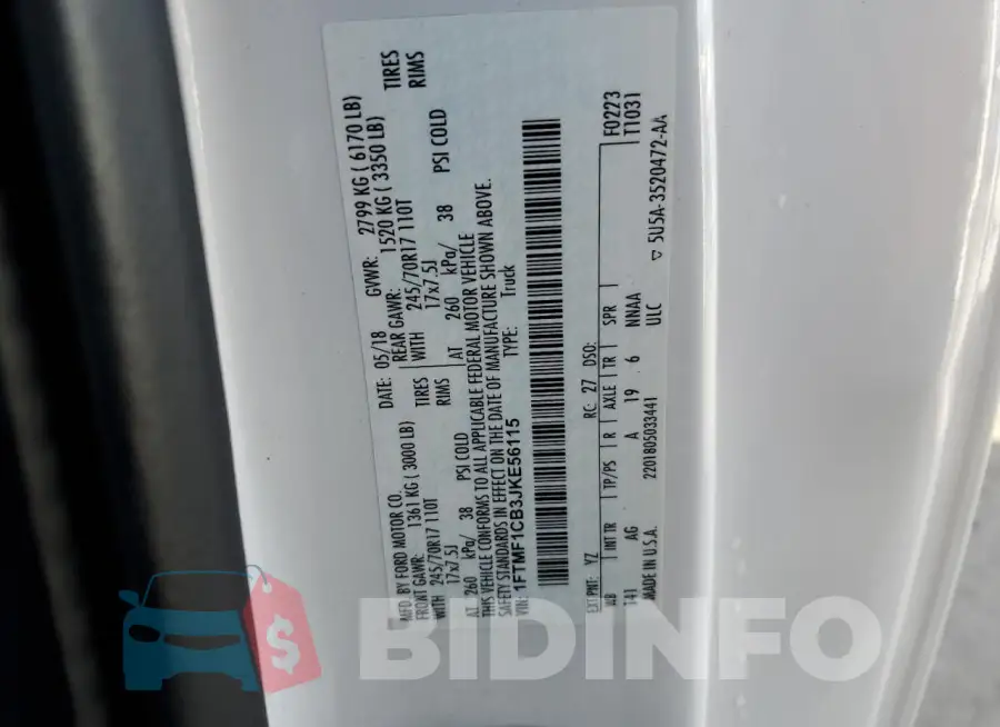 1FTMF1CB3JKE56115 Photo# 12
