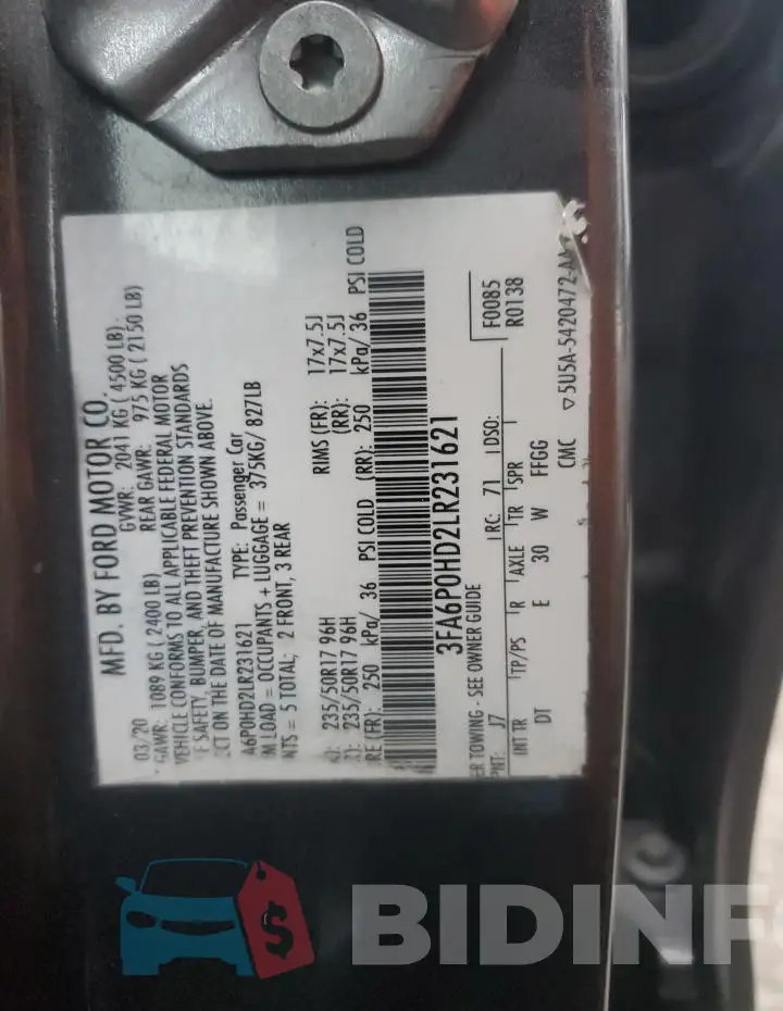 3FA6P0HD2LR231621 Photo# 12