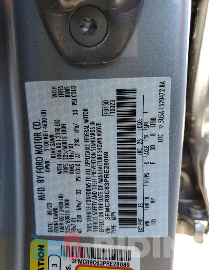 3FMCR9C63PRE28089 Photo# 13