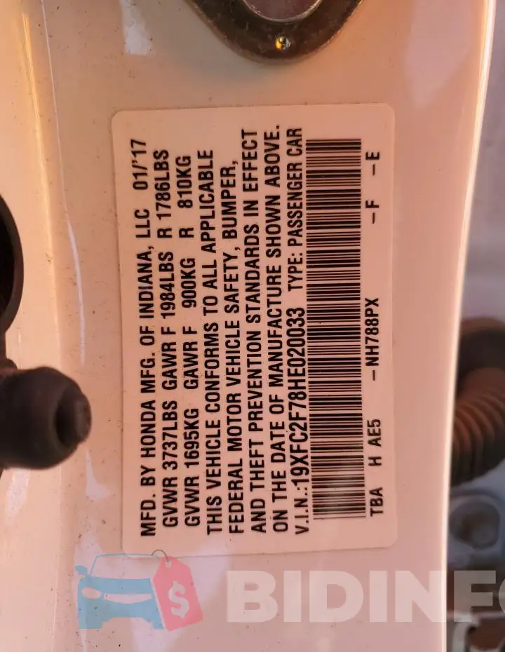 19XFC2F78HE020033 Photo# 12