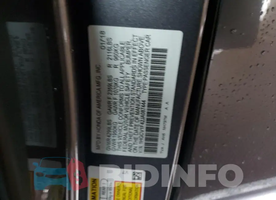 1HGCV1F42JA087444 Photo# 12