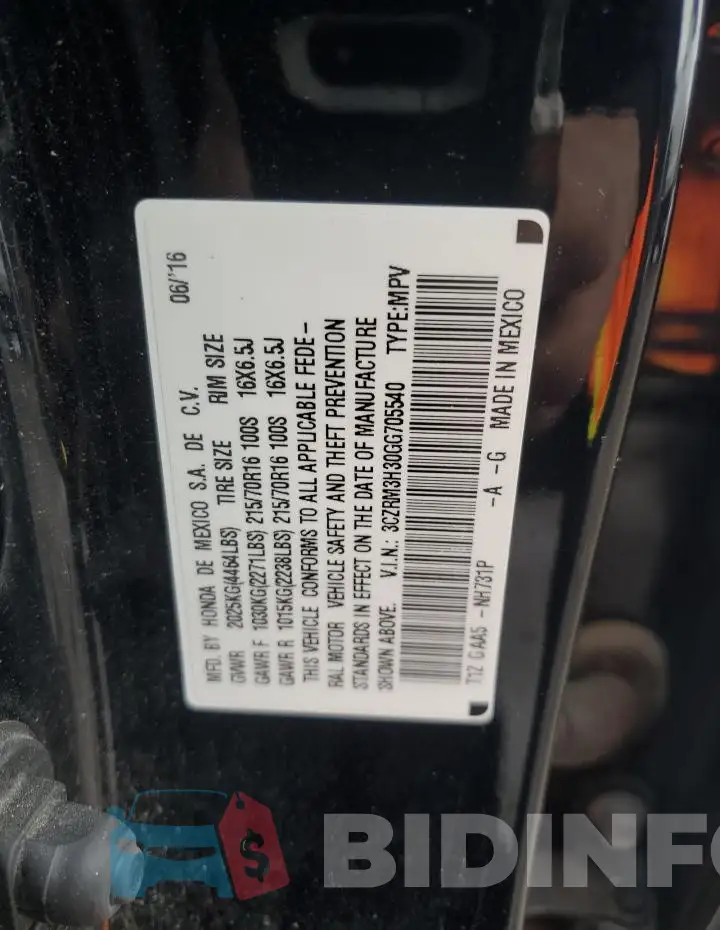 3CZRM3H30GG705540 Photo# 13