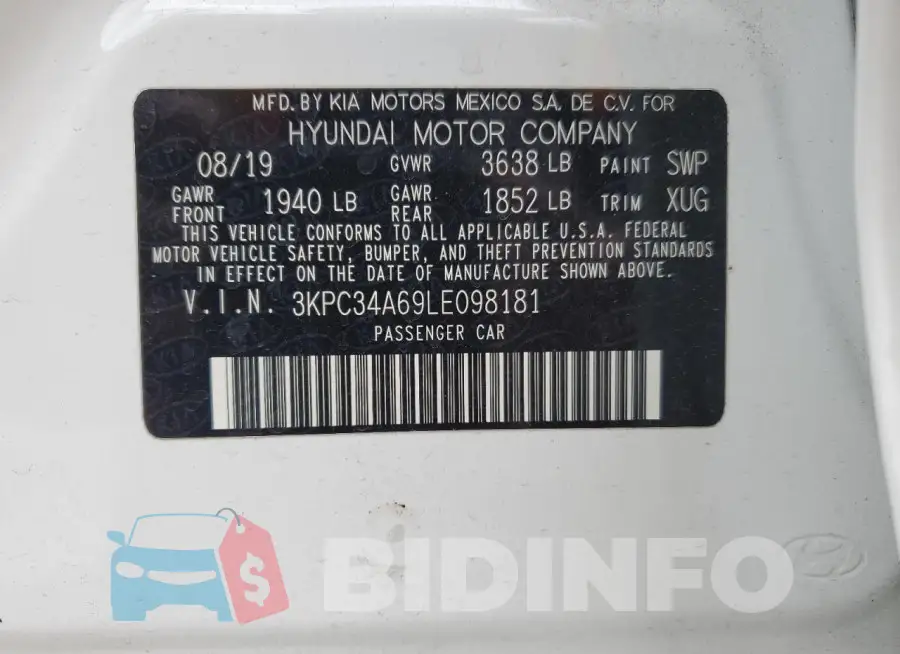 3KPC34A69LE098181 Photo# 12