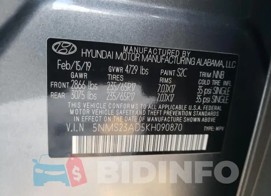 5NMS23AD5KH090870 Photo# 14