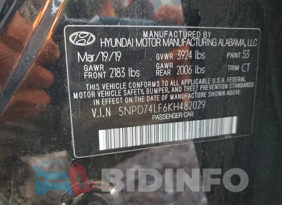 5NPD74LF6KH482029 Photo# 12