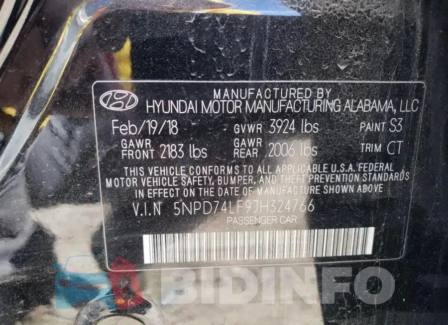 5NPD74LF9JH324766 Photo# 12