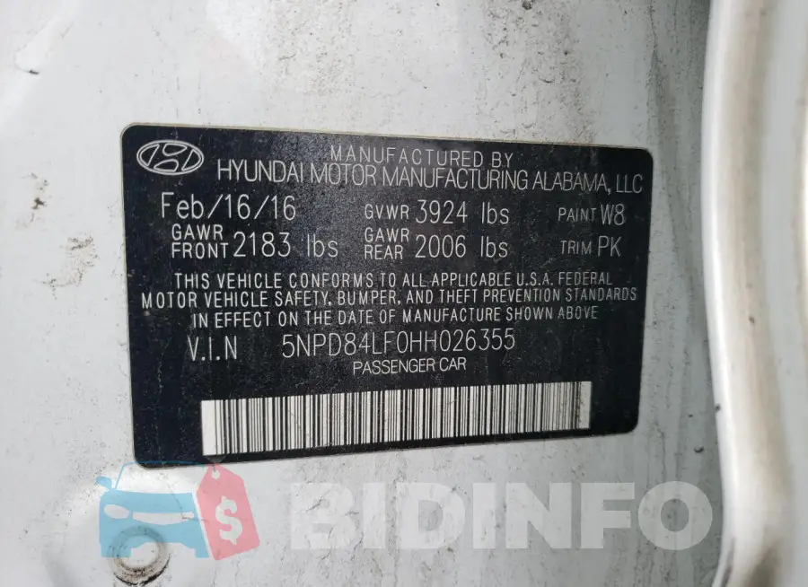 5NPD84LF0HH026355 Photo# 13