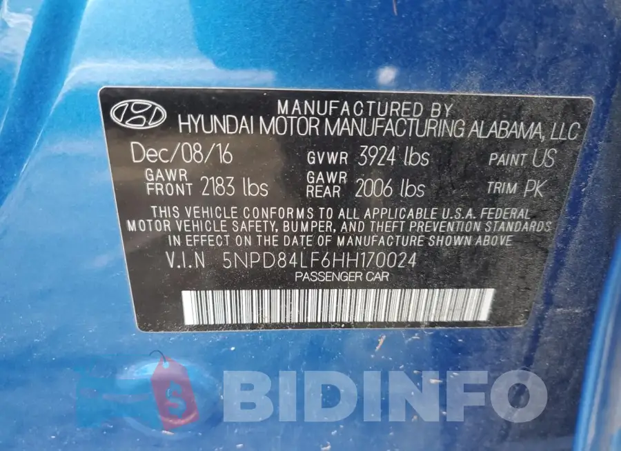 5NPD84LF6HH170024 Photo# 12