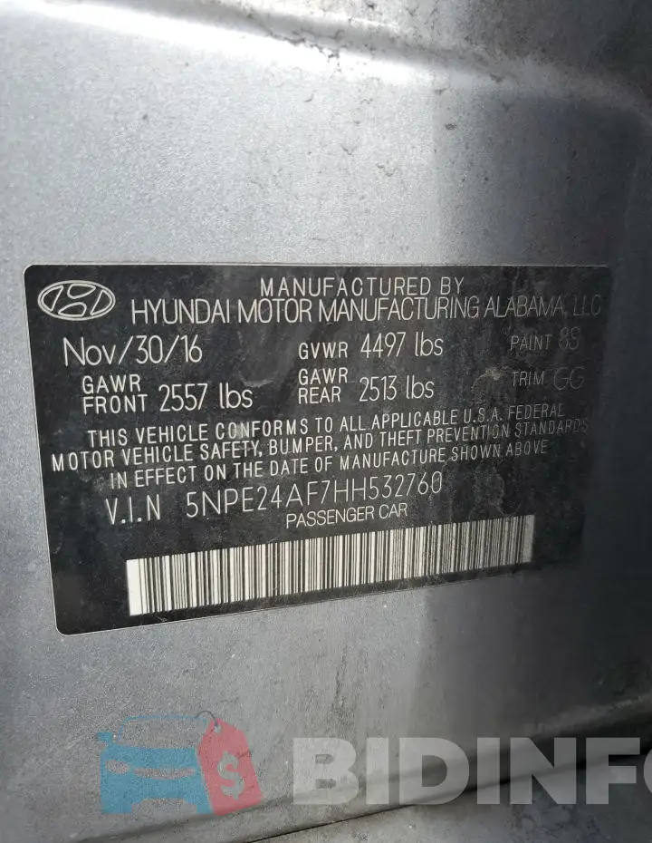 5NPE24AF7HH532760 Photo# 12
