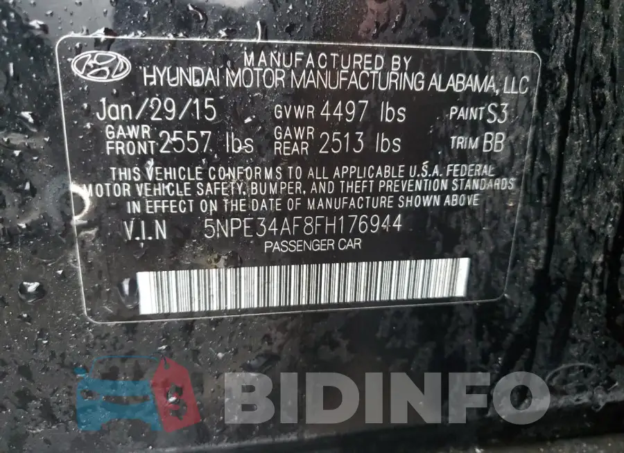 5NPE34AF8FH176944 Photo# 13