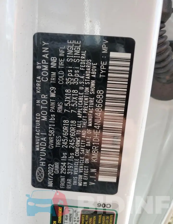 KM8R1DHE4NU486688 Photo# 13