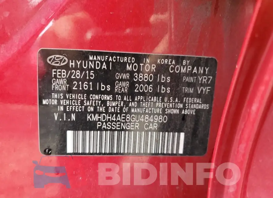 KMHDH4AE8GU484980 Photo# 13