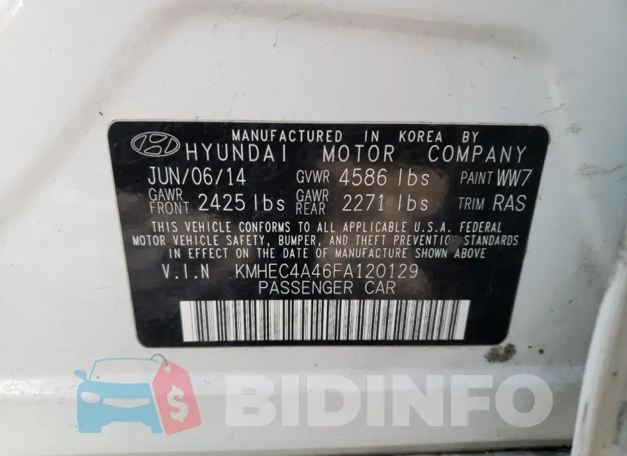 KMHEC4A46FA120129 Photo# 12