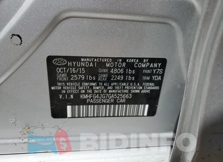 KMHFG4JG7GA525663 Photo# 12