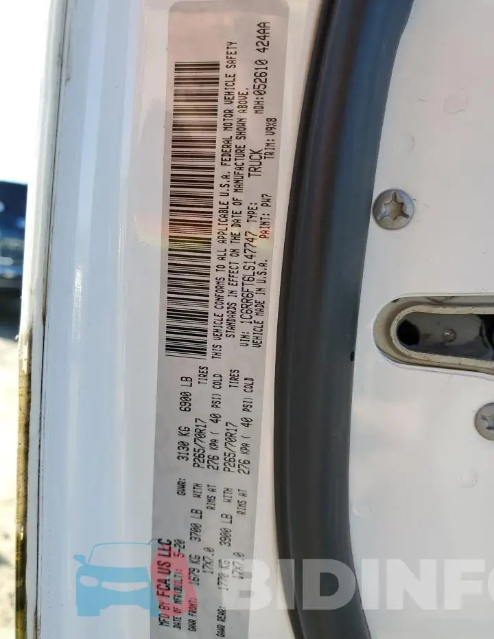 1C6RR6FT6LS147747 Photo# 12