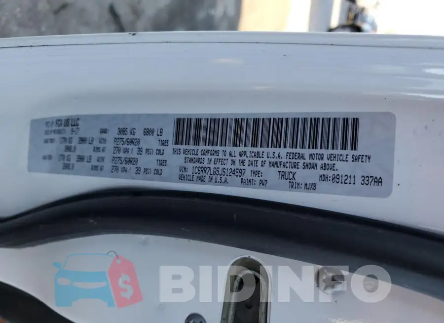1C6RR7LG5JS124597 Photo# 12