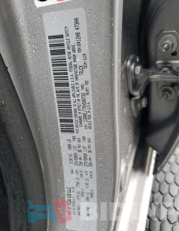 1C6RREJT7KN506733 Photo# 12