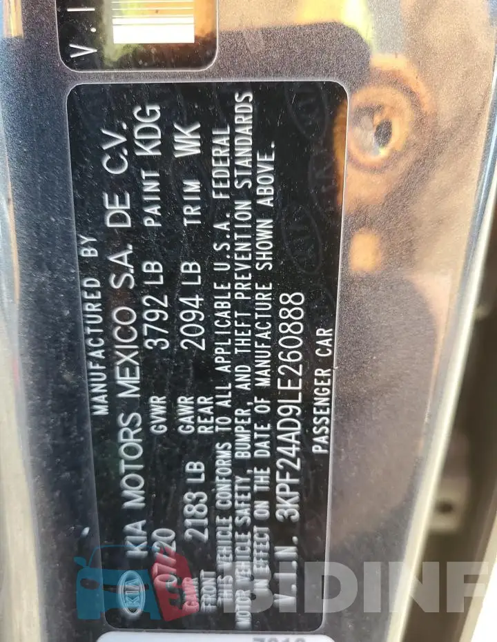 3KPF24AD9LE260888 Photo# 13