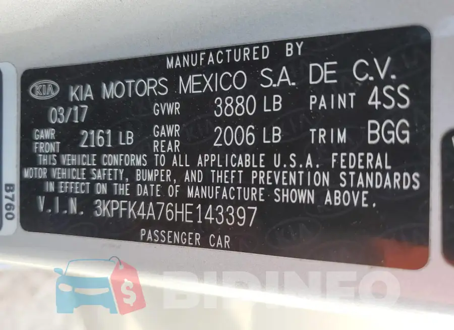 3KPFK4A76HE143397 Photo# 13