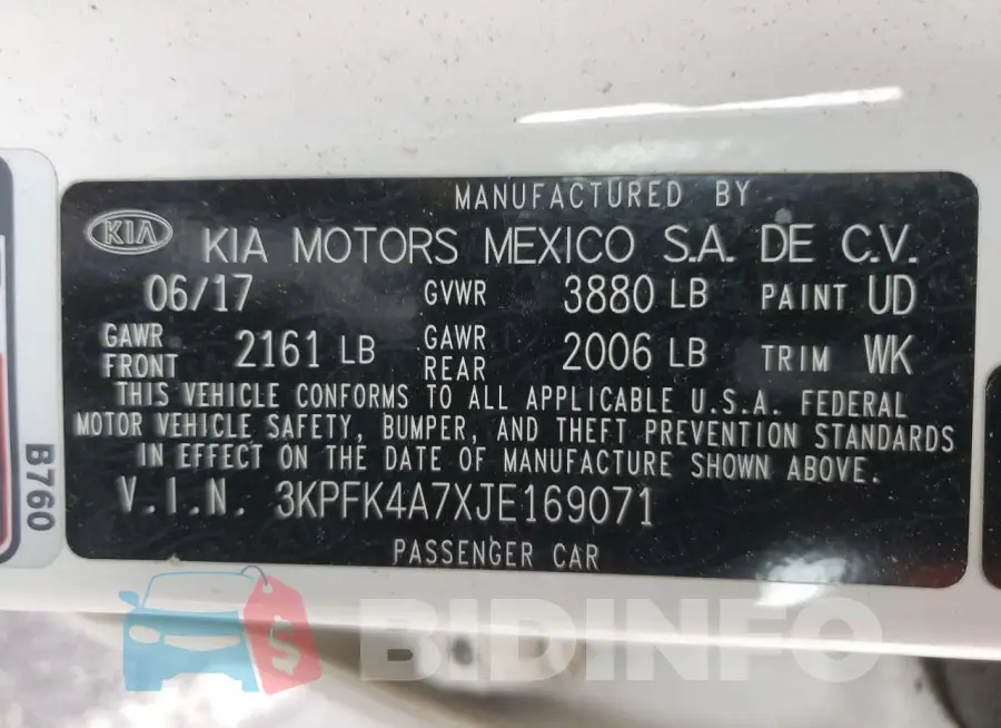 3KPFK4A7XJE169071 Photo# 12