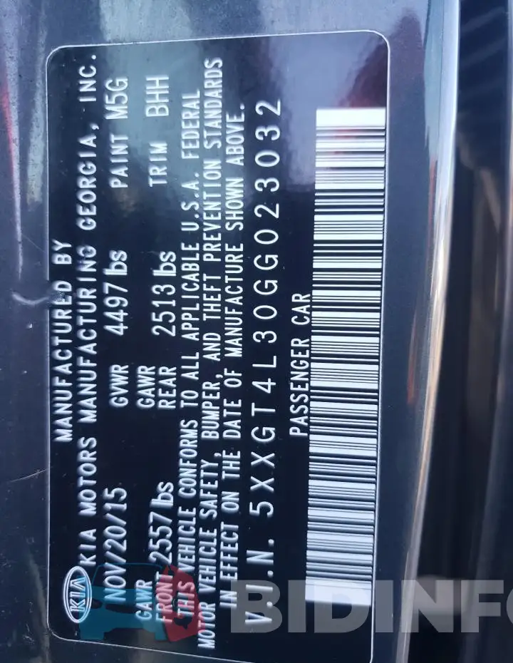 5XXGT4L30GG023032 Photo# 12