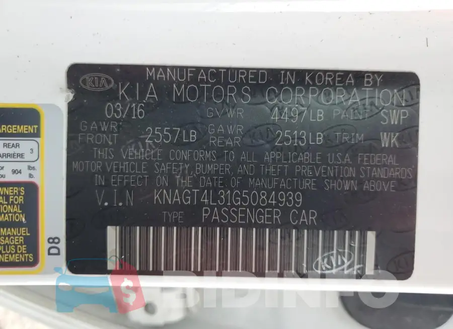 KNAGT4L31G5084939 Photo# 12