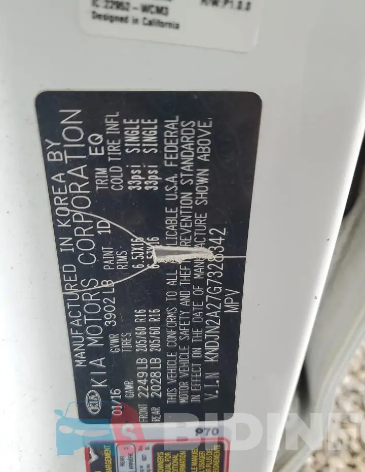 KNDJN2A27G7328342 Photo# 12