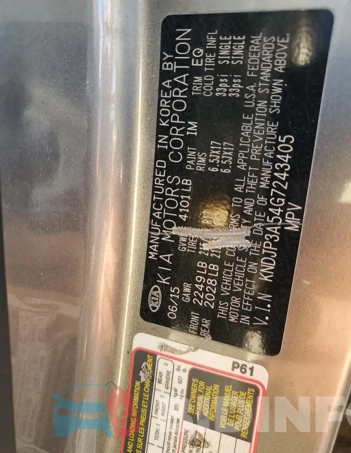 KNDJP3A54G7243405 Photo# 12