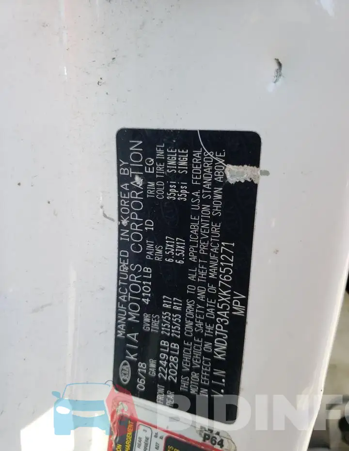 KNDJP3A5XK7651271 Photo# 12