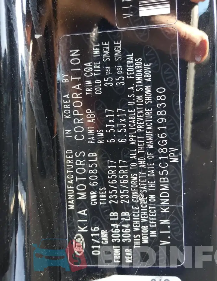 KNDMB5C18G6198380 Photo# 14