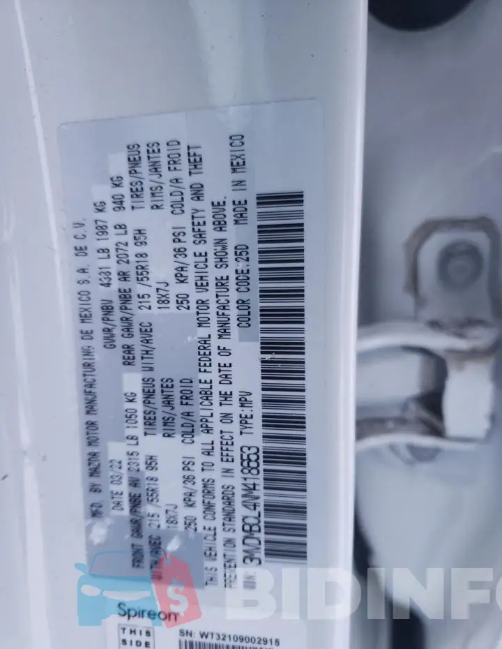 3MVDMBCL4NM418653 Photo# 12